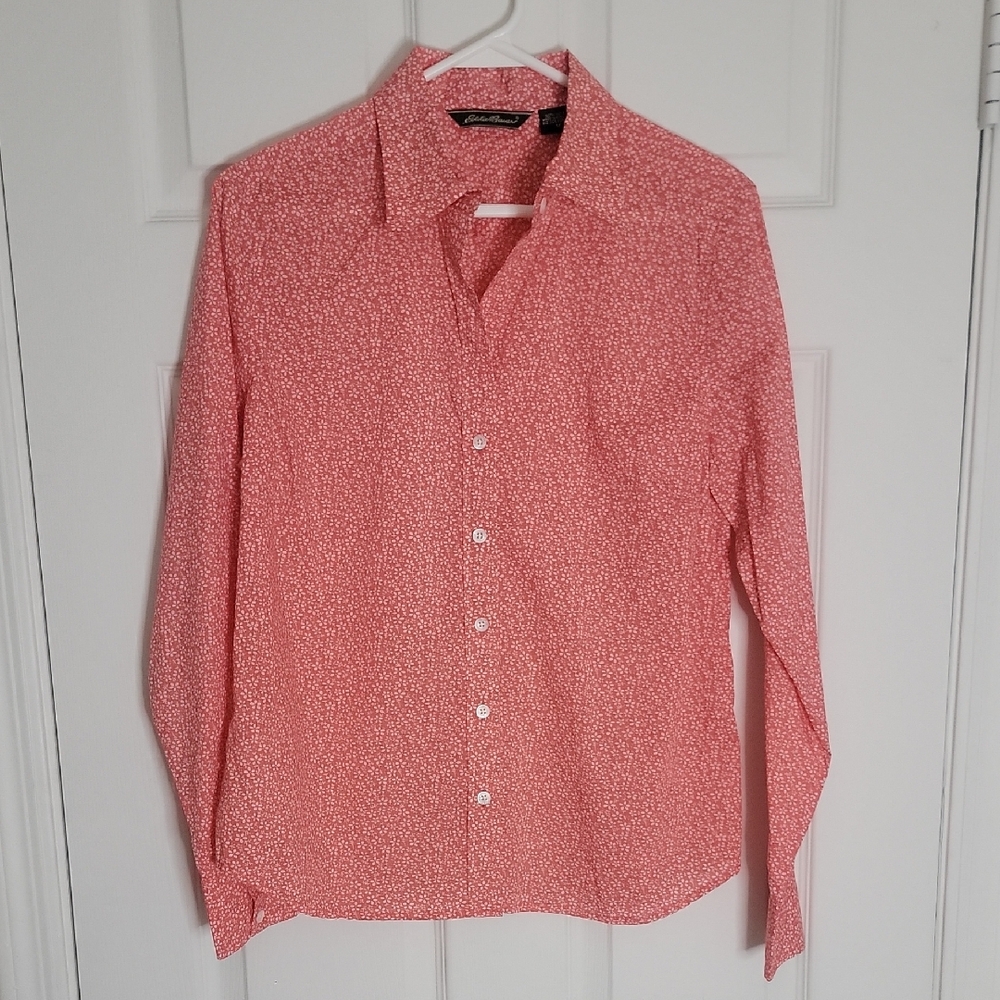 Eddie Bauer Women's Coral Button Down Shirt